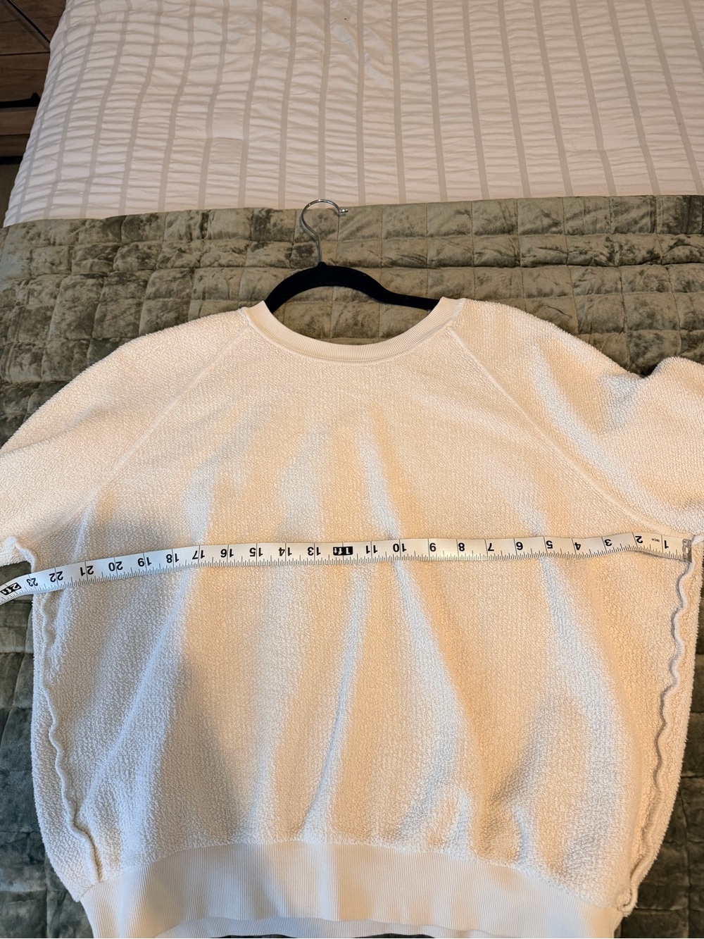 perfectwhitetee Cream Fleece Crewneck Sweatshirt - Picture 6 of 7